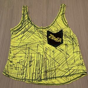 Zumba Crop Tank Top Green